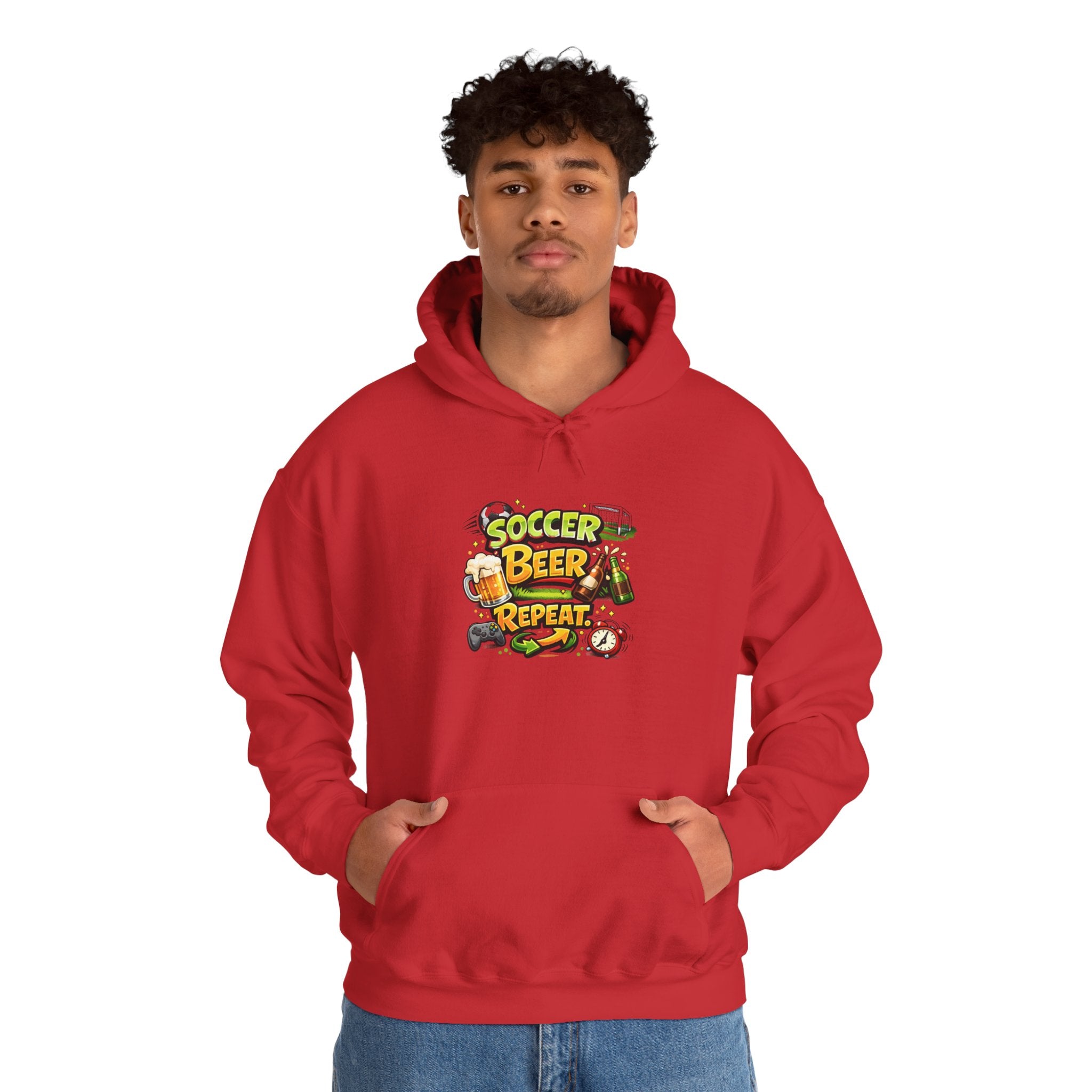 Soccer Beer Repeat Funny Hoodie