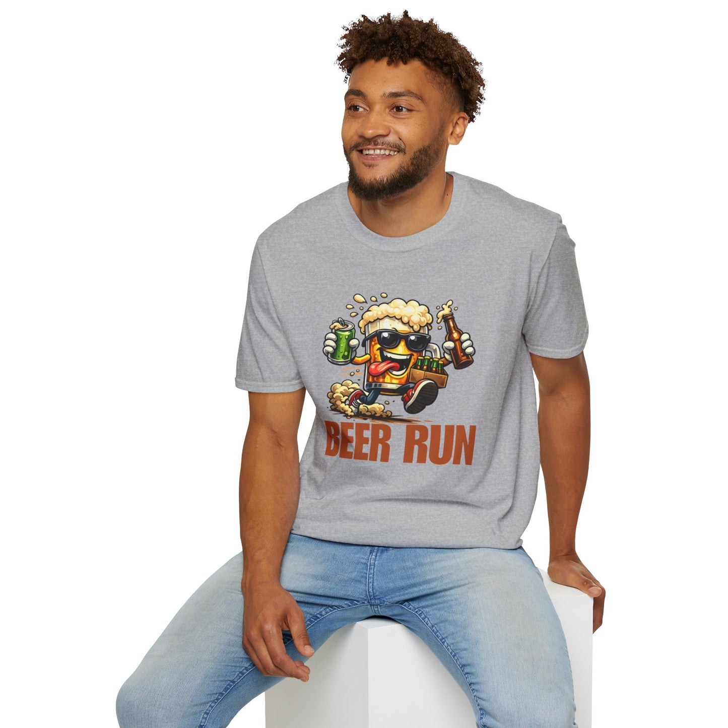 Beer Run T-Shirt — Funny Cartoon Beer Mug Design for Parties & St. Patrick’s Day
