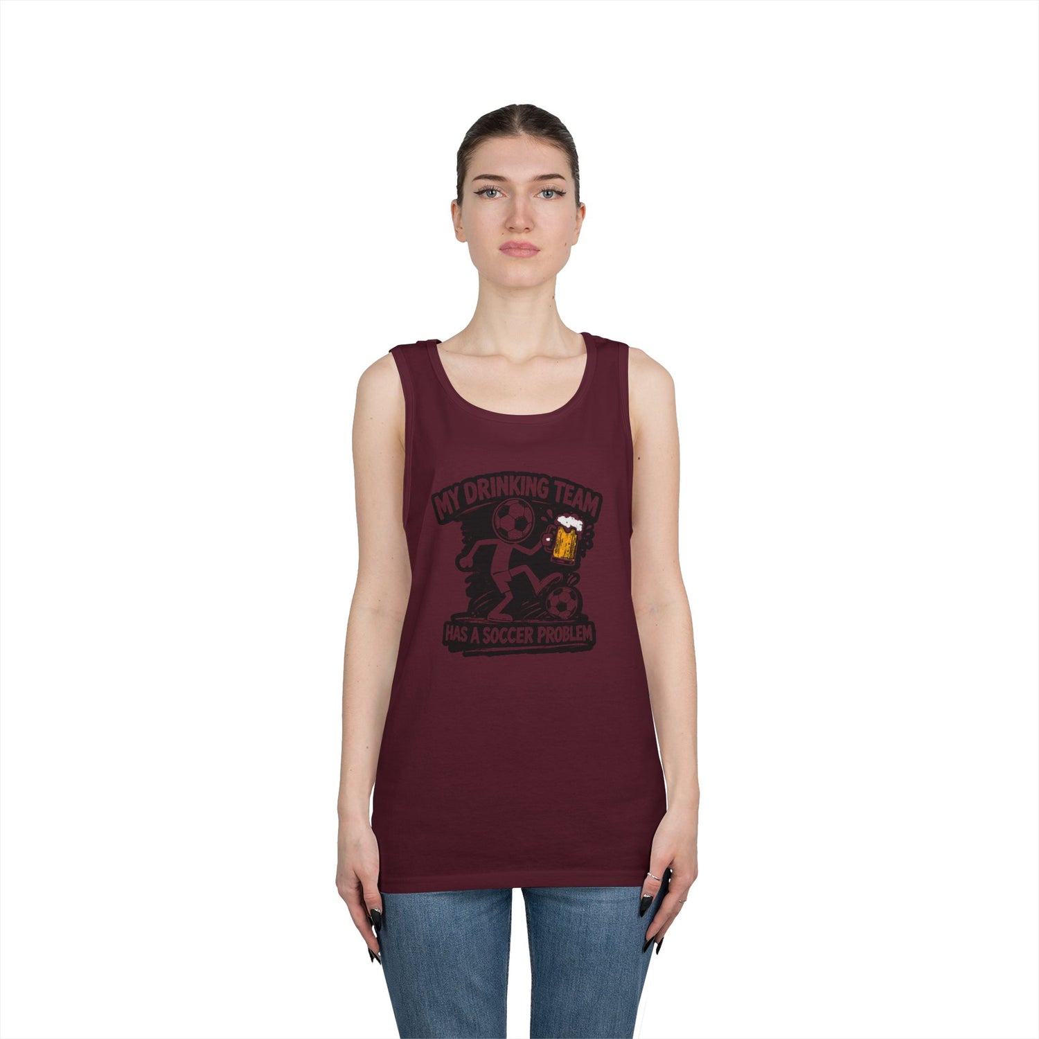 Soccer Drinking Team Tank Top — "My Drinking Team Has a Soccer Problem"