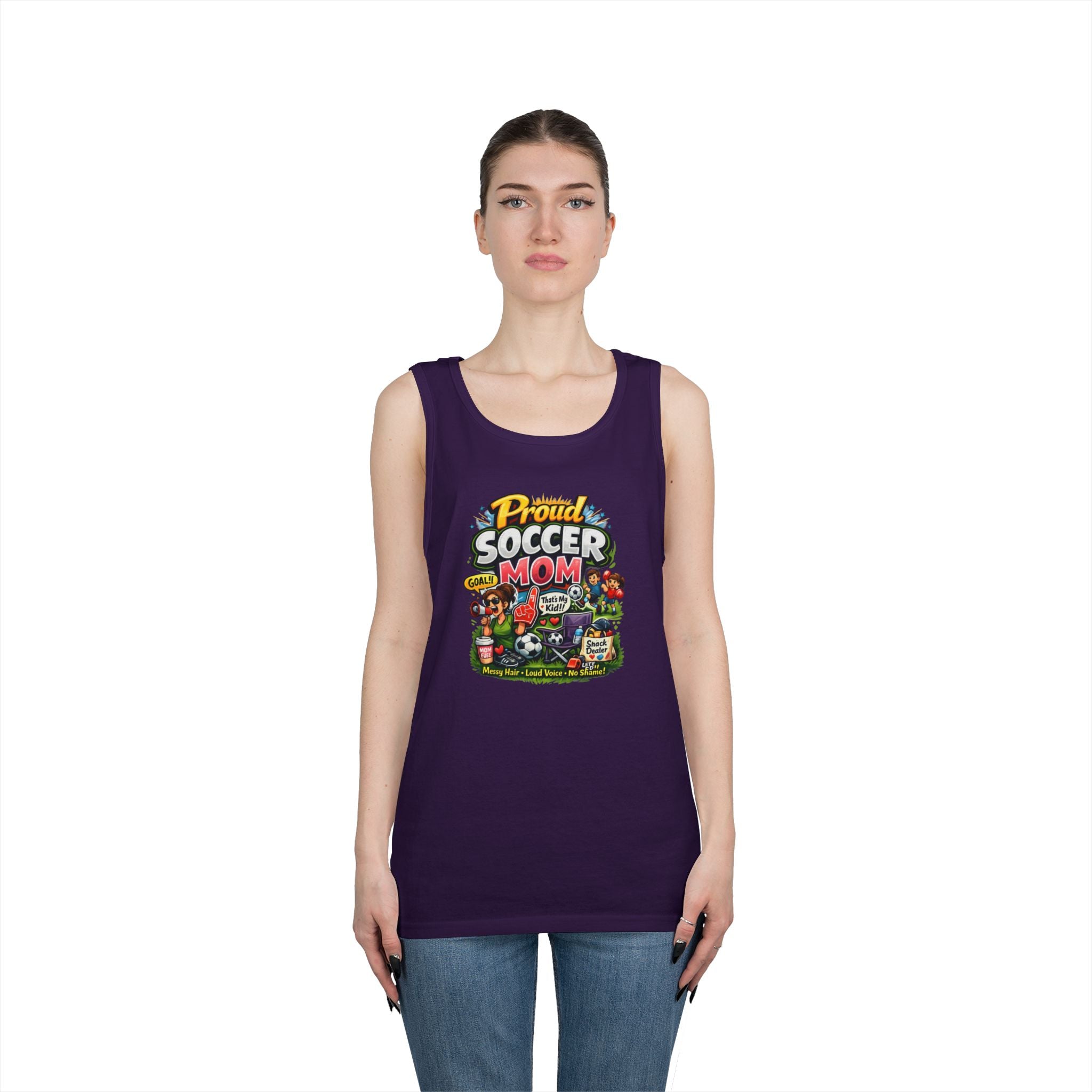 Proud Soccer Mom Dad Funny Tank Top