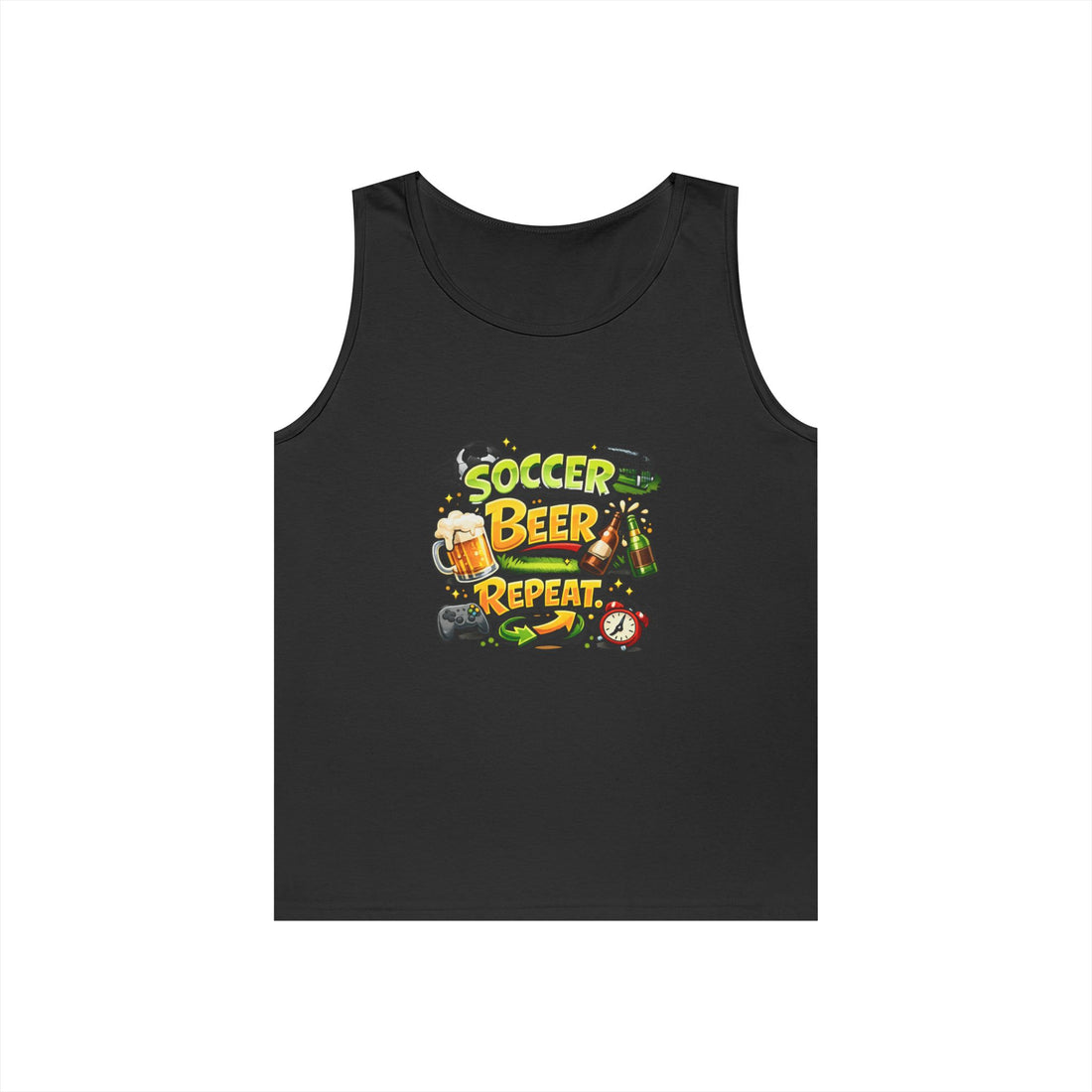 Soccer Beer Repeat Funny Tank Top