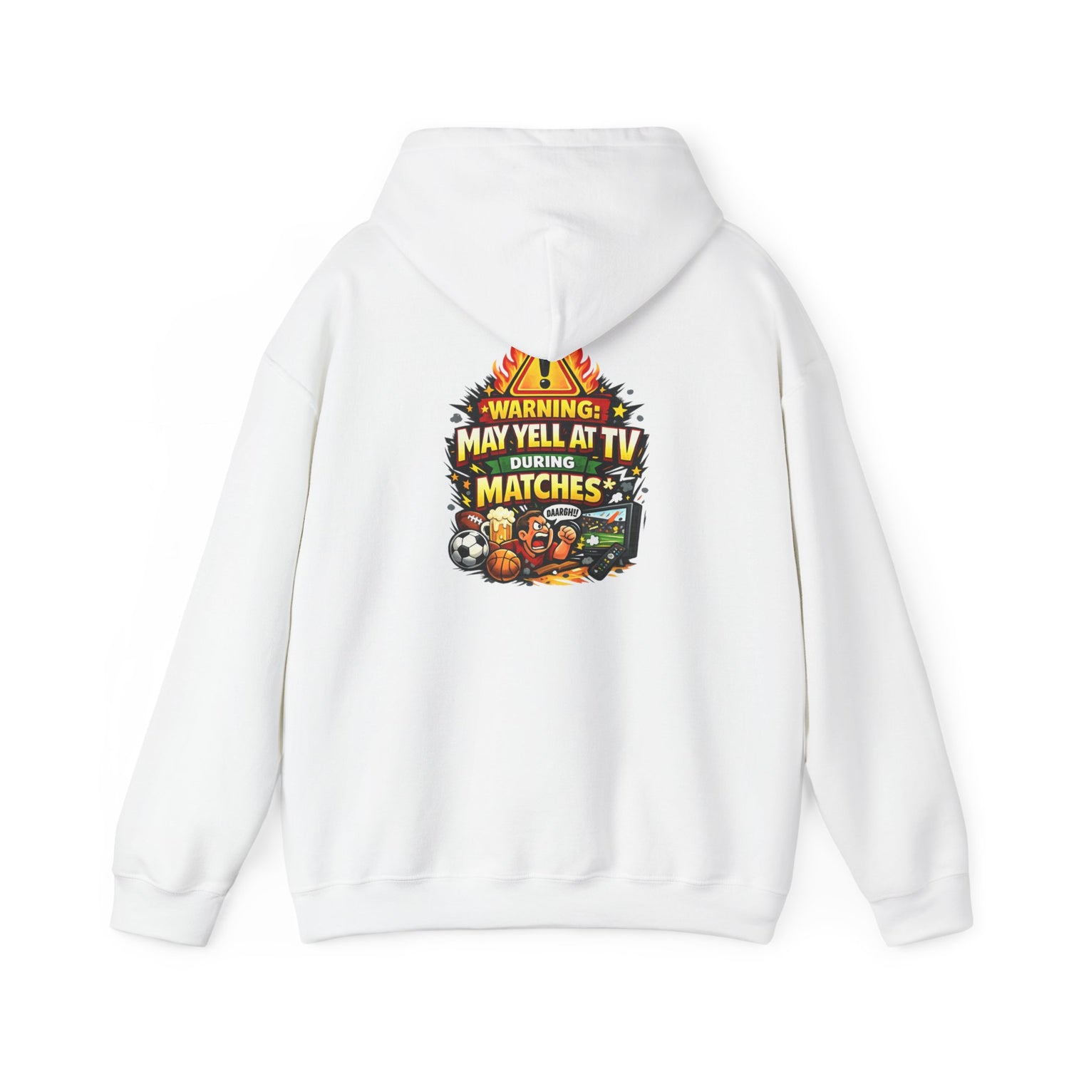 Warning May Yell At TV During Matches Funny Hoodie