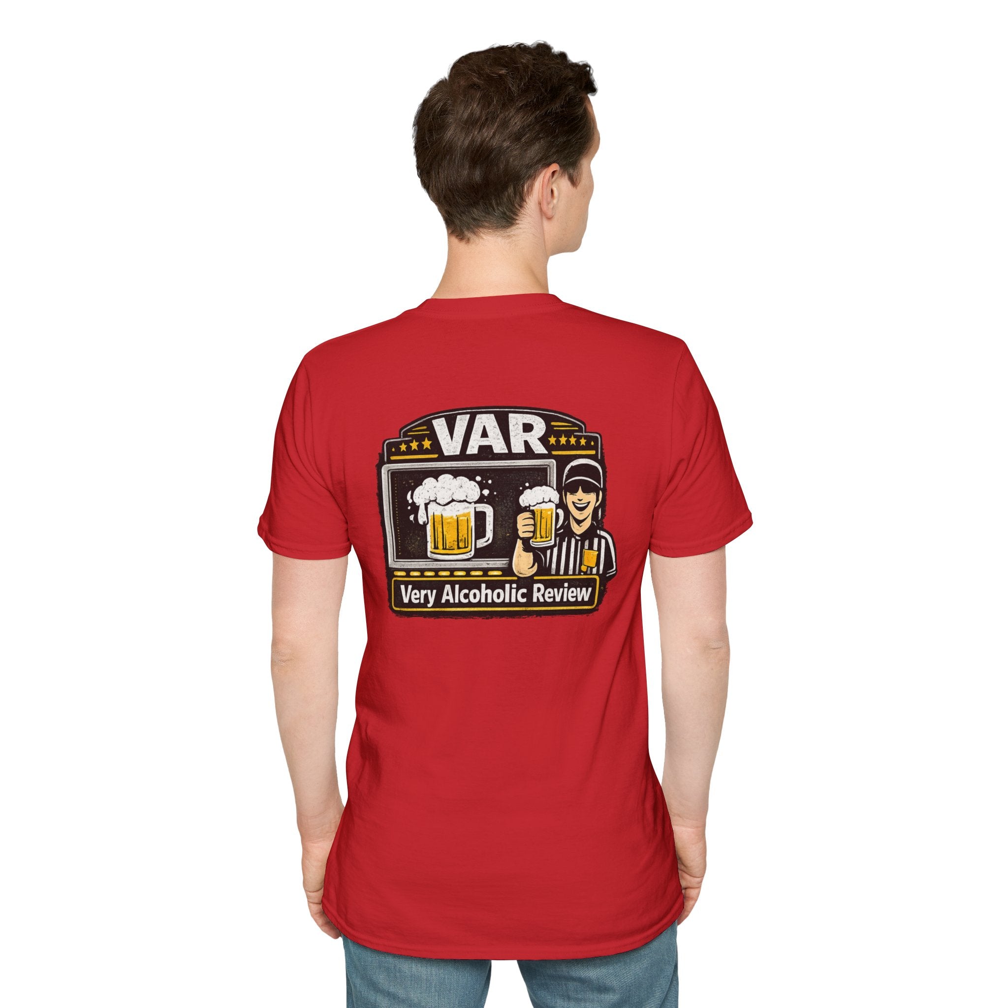 VAR "Very Alcoholic Review" Soccer T-Shirt — Beer Referee Graphic Tee