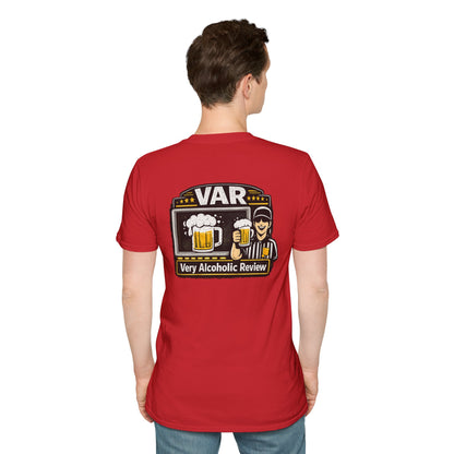 VAR "Very Alcoholic Review" Soccer T-Shirt — Beer Referee Graphic Tee