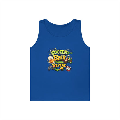 Soccer Beer Repeat Funny Tank Top