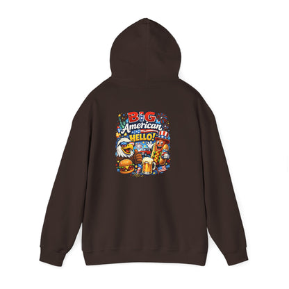 Big American Hello Funny Hoodie