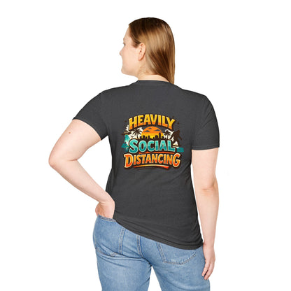 Heavily Socially Distancing Funny T-Shirt