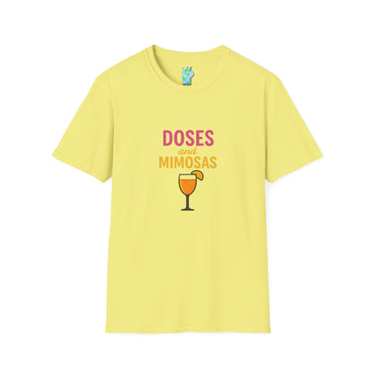 Doses and Mimosas- Party Vibes Unisex T-Shirt