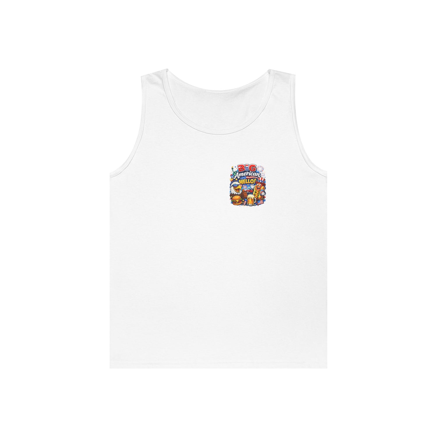 Big American Hello Funny Tank Top Patriotic