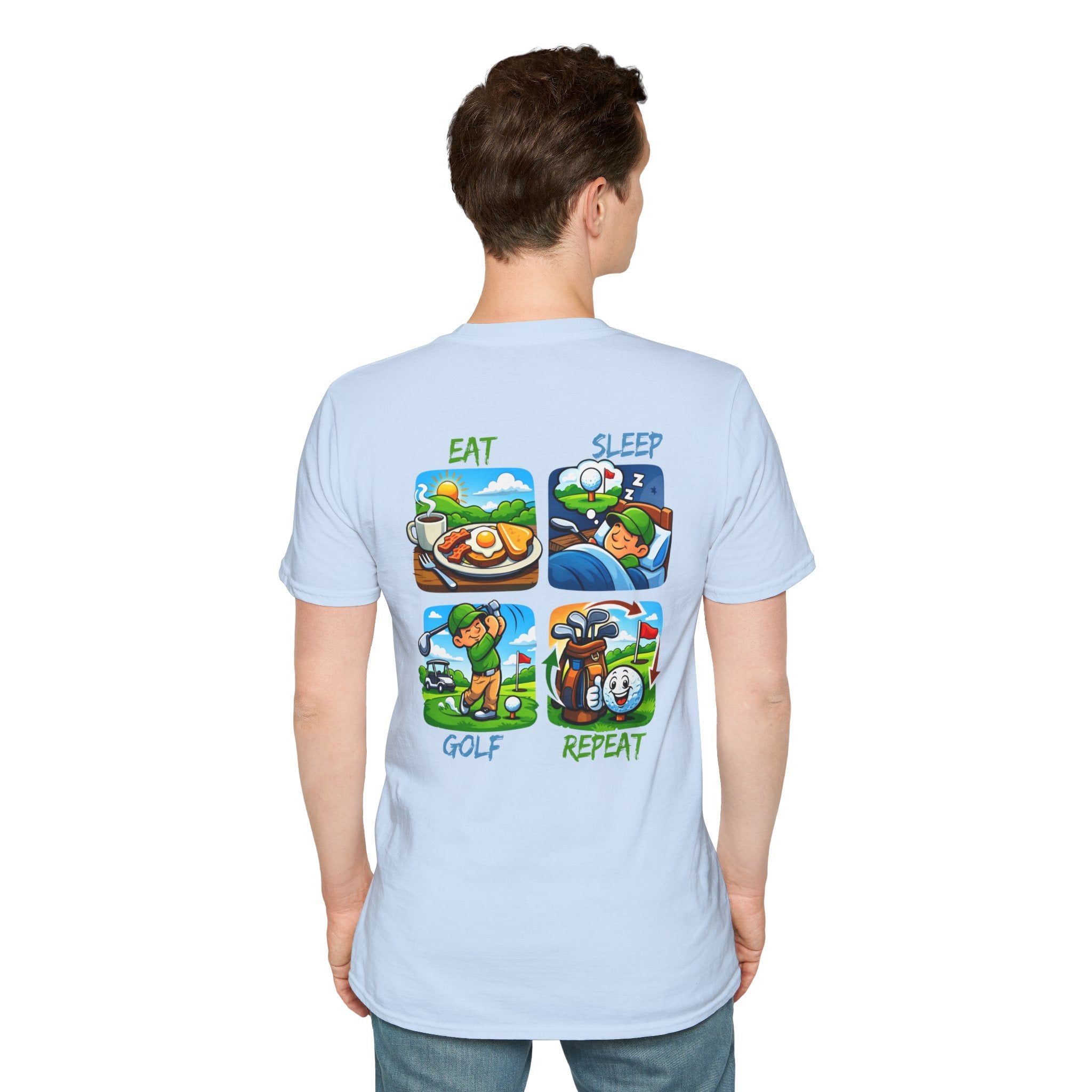 Golf Eat Sleep Repeat T-Shirt — Funny Golfer Graphic Tee
