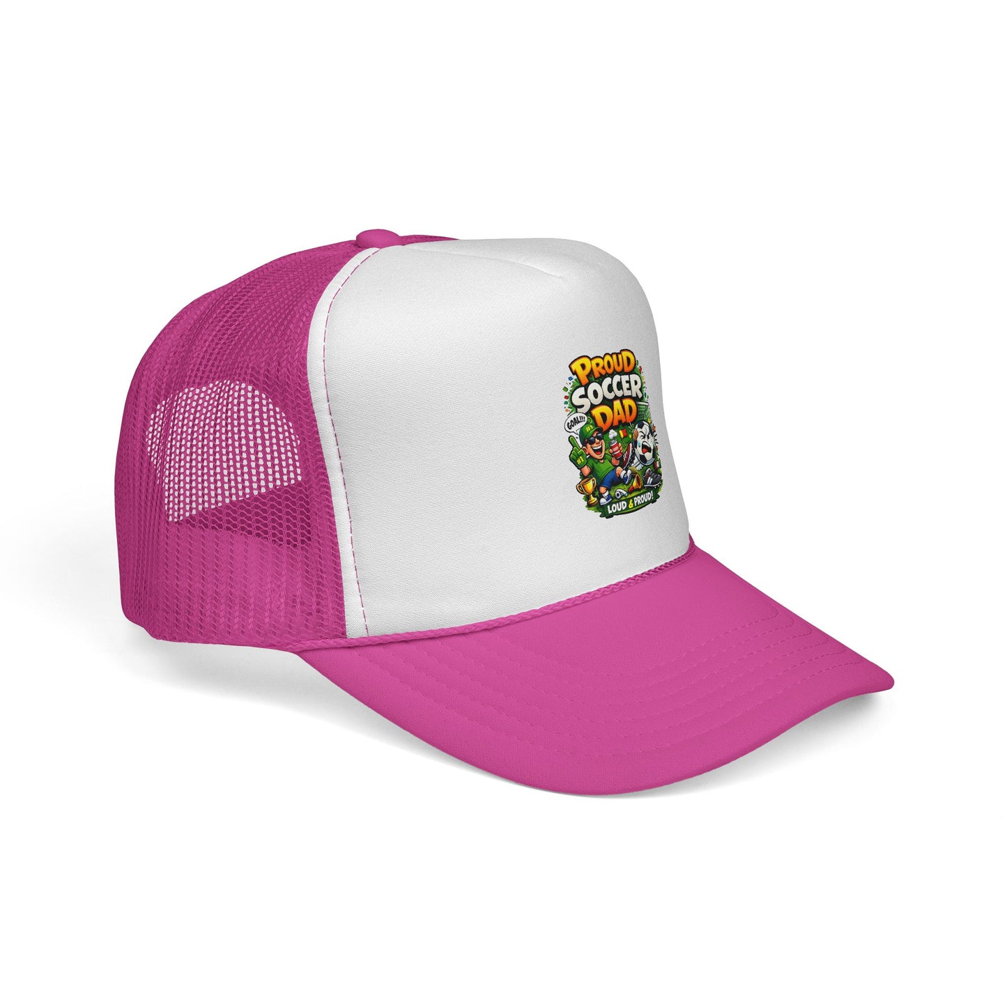 Proud Soccer Dad Trucker Cap — Sporty Mesh Baseball Hat for Game Day