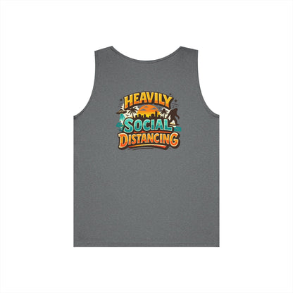 Heavily Socially Distancing Funny Tank Top