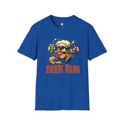 Beer Run T-Shirt — Funny Cartoon Beer Mug Design for Parties &amp; St. Patrick’s Day