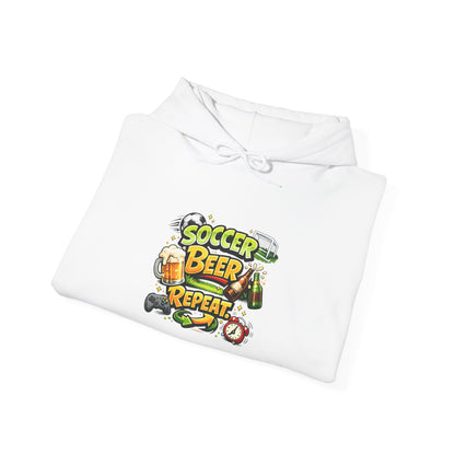 Soccer Beer Repeat Funny Hoodie