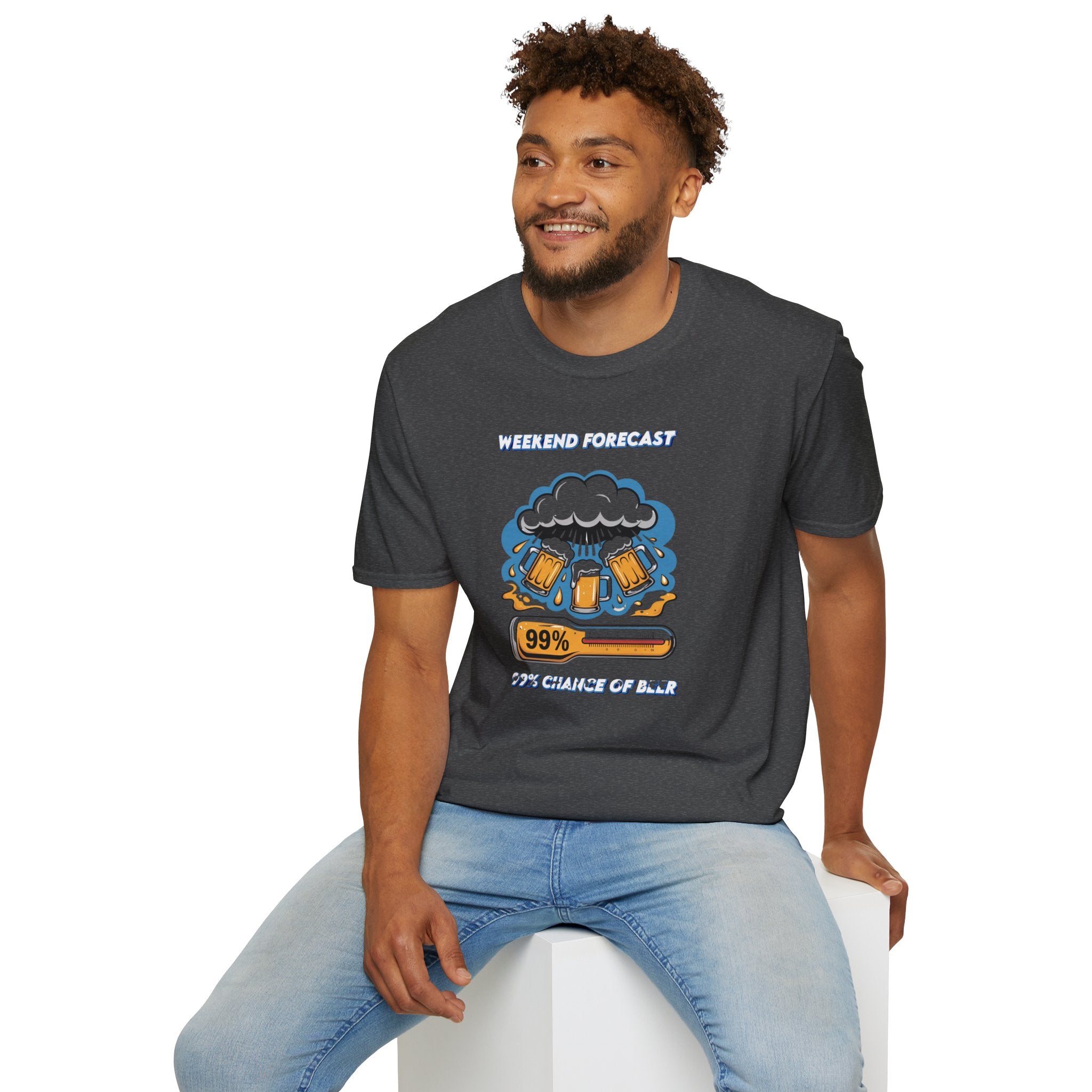 Weekend Forecast Tee — "99% Chance of Beer" Graphic T-Shirt