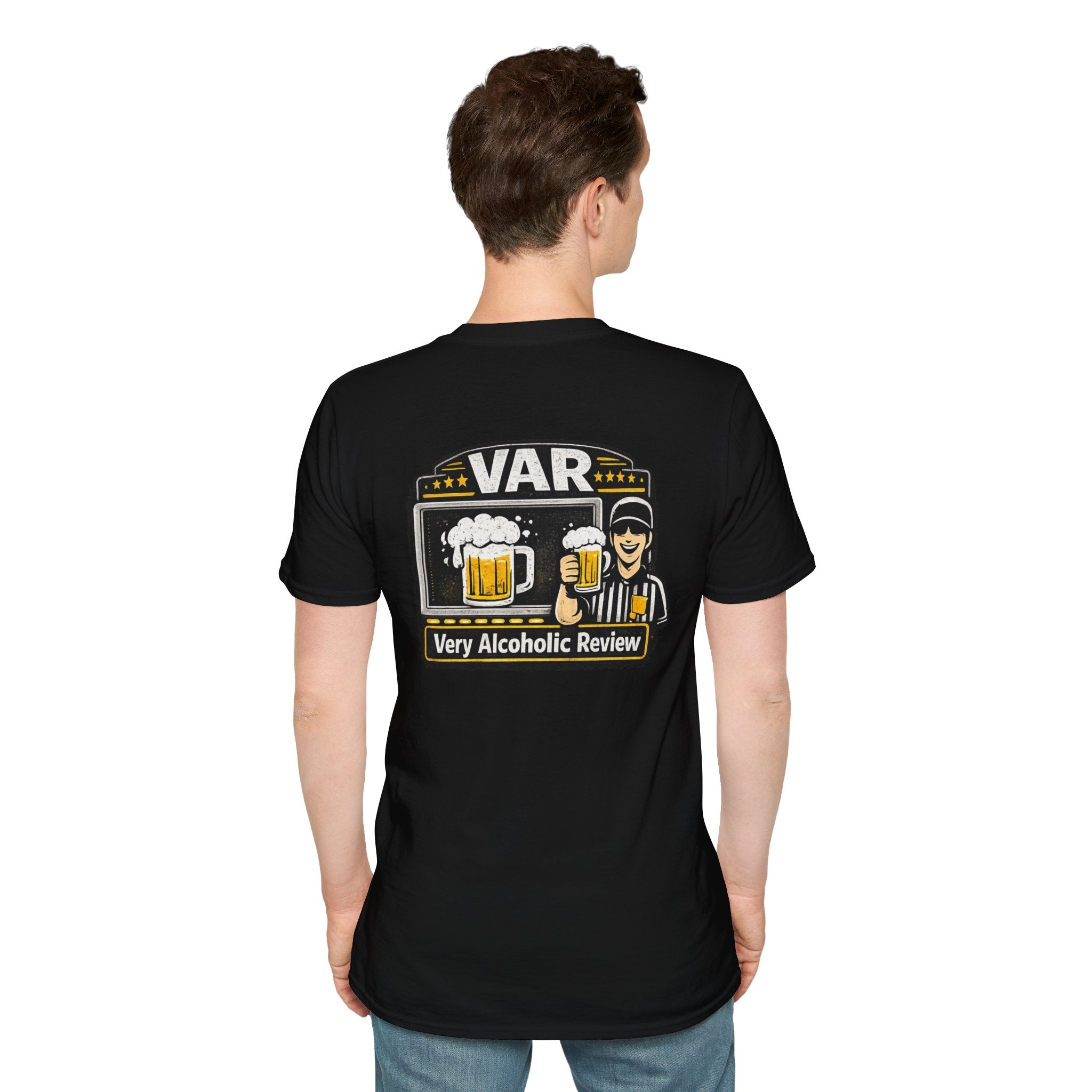VAR "Very Alcoholic Review" Soccer T-Shirt — Beer Referee Graphic Tee