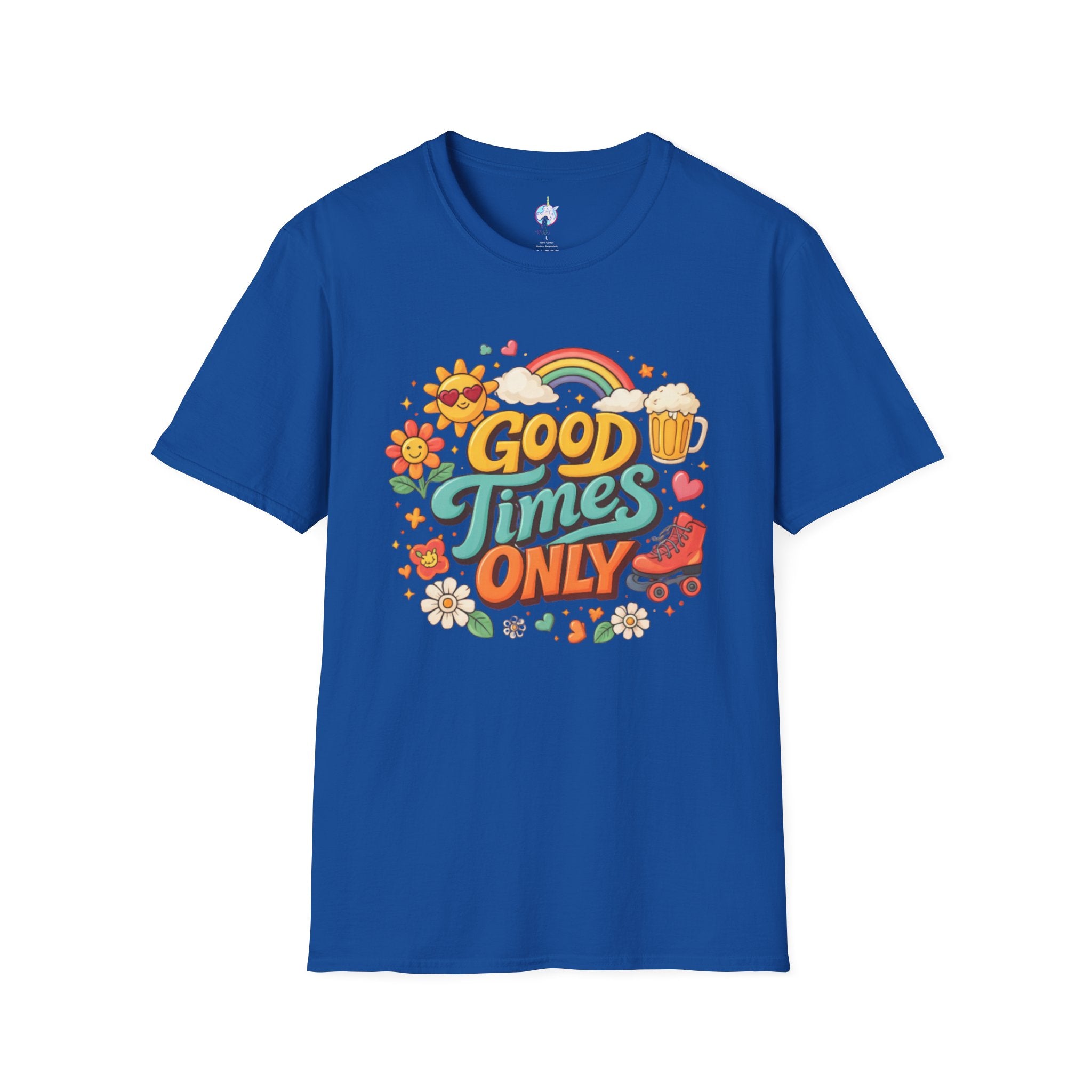 Good Times Only T-Shirt — Retro Roller &amp; Sunshine Graphic Tee