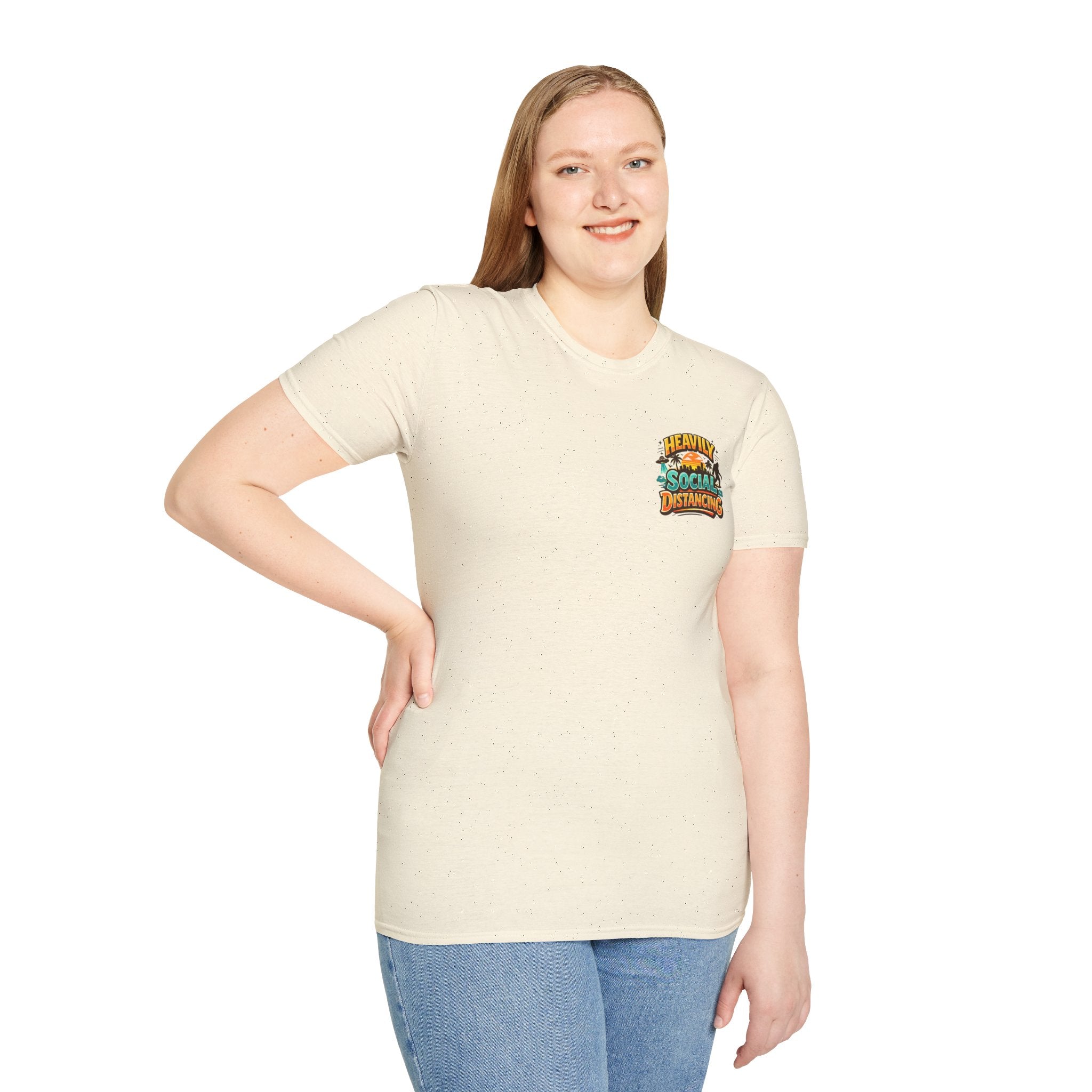 Heavily Socially Distancing Funny T-Shirt