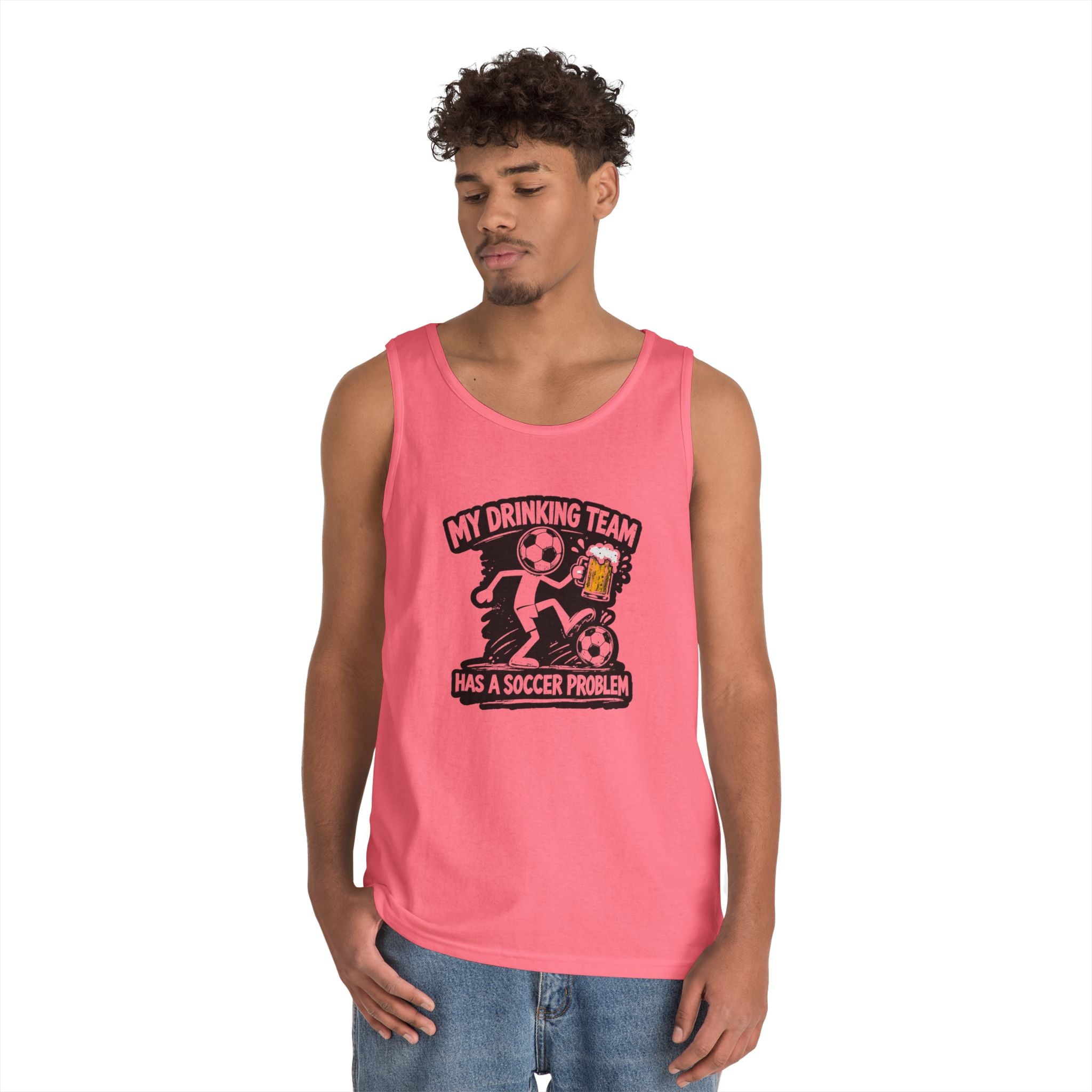 Soccer Drinking Team Tank Top — "My Drinking Team Has a Soccer Problem"