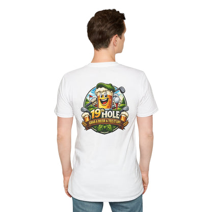 19th Hole Golf T-Shirt — "Grab a Beer &amp; Tee It Up" Vintage Golfing Tee