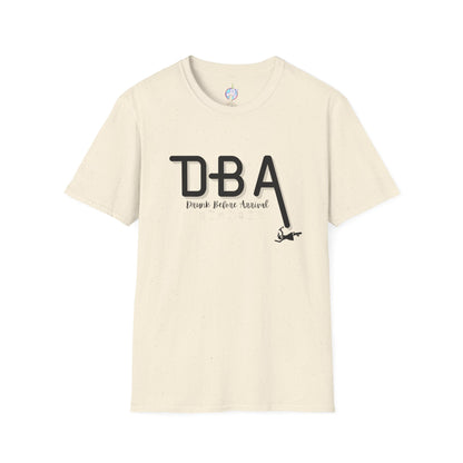 Drunk Before Arrival Funny T-Shirt — Bold Party Tee