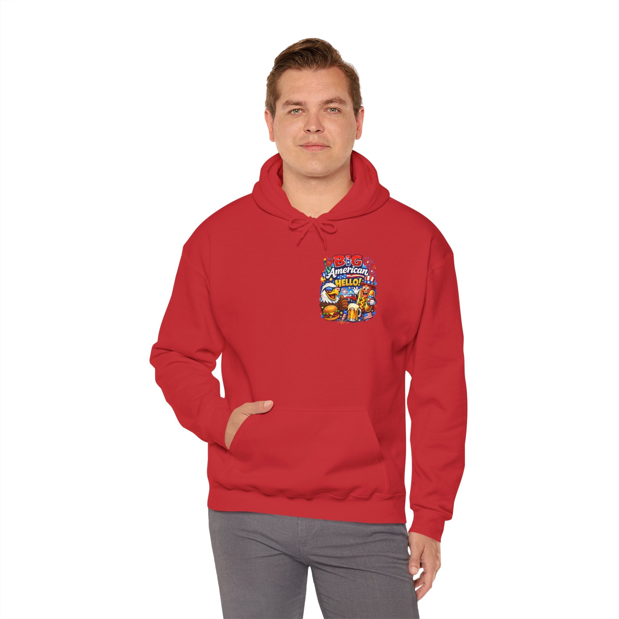 Big American Hello Funny Hoodie
