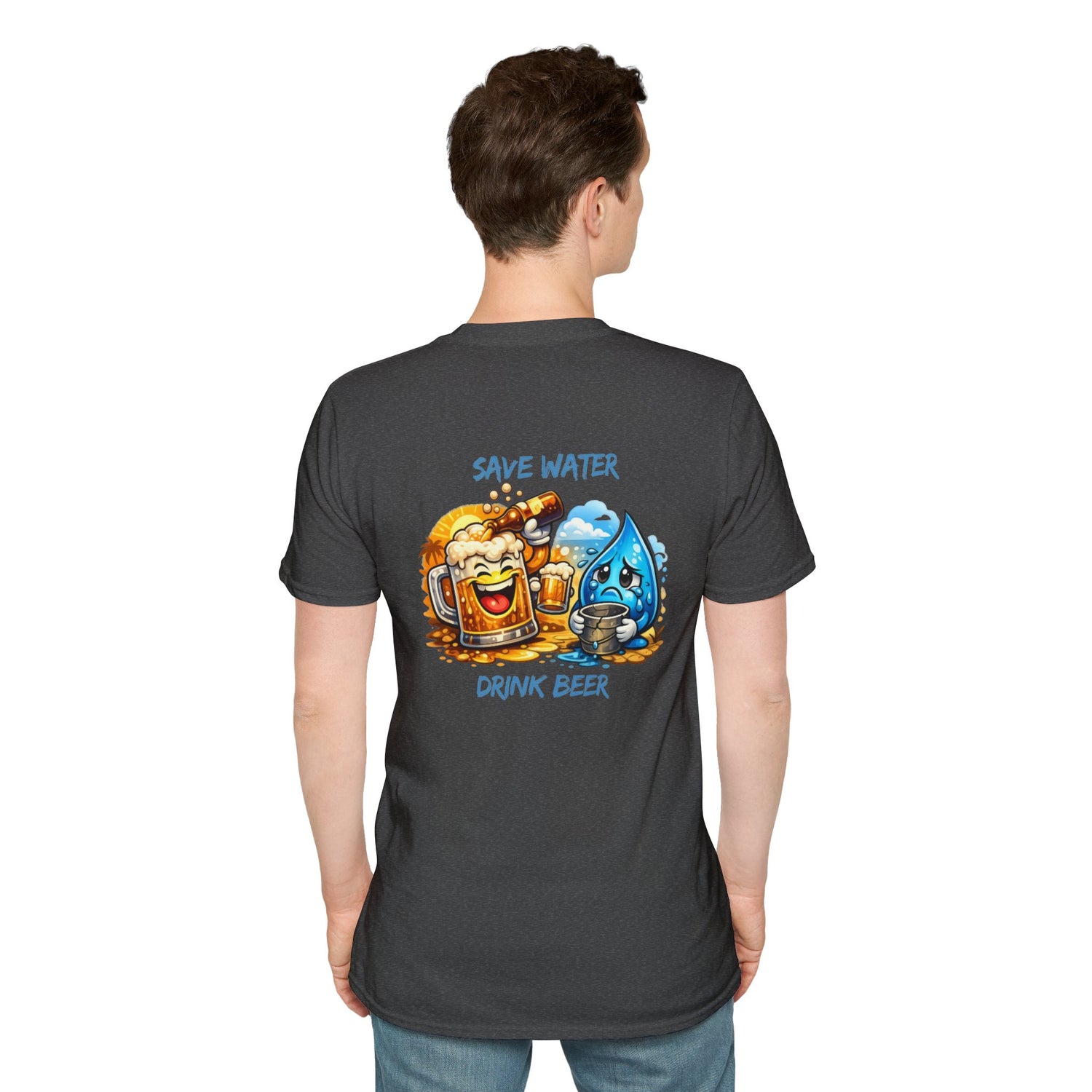 Save Water Drink Beer T-Shirt — Funny Beer &amp; Water Cartoon Tee