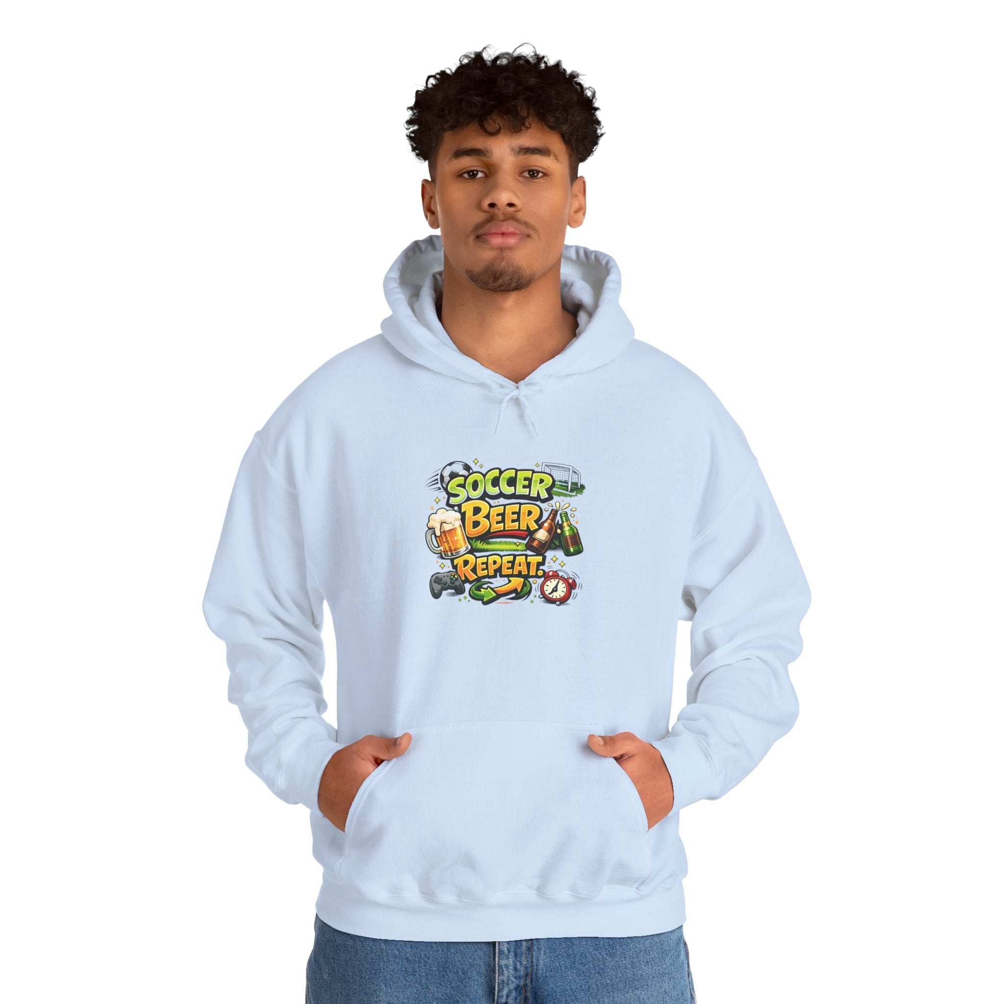 Soccer Beer Repeat Funny Hoodie