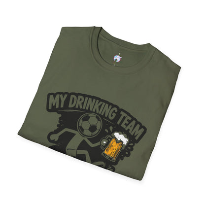 My Drinking Team Has a Soccer Problem T-Shirt — Funny Soccer Beer Shirt for Fans &amp; Parties