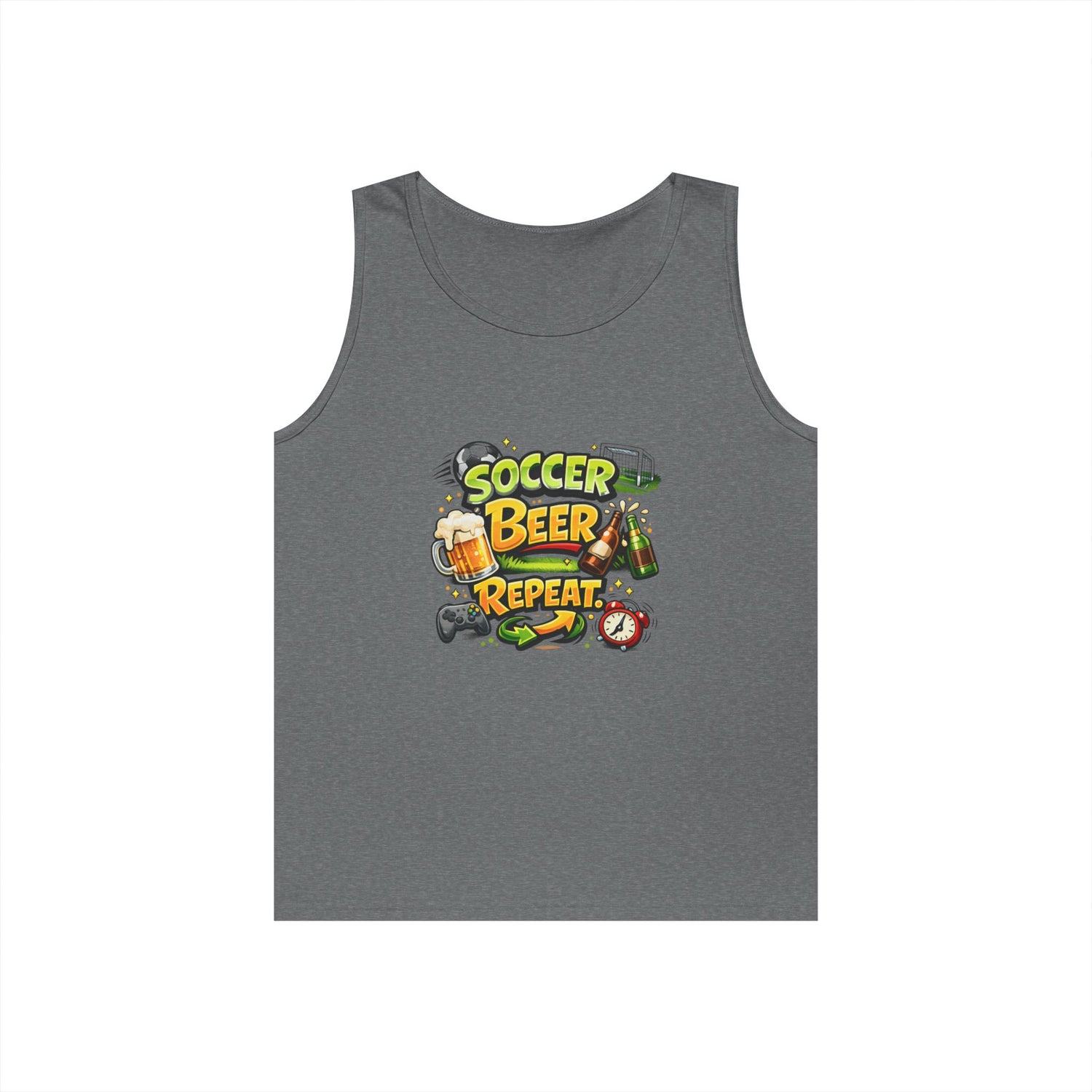 Soccer Beer Repeat Funny Tank Top