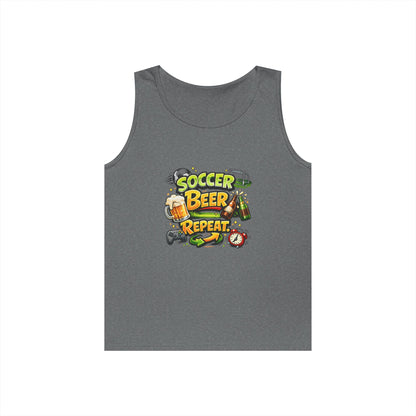 Soccer Beer Repeat Funny Tank Top