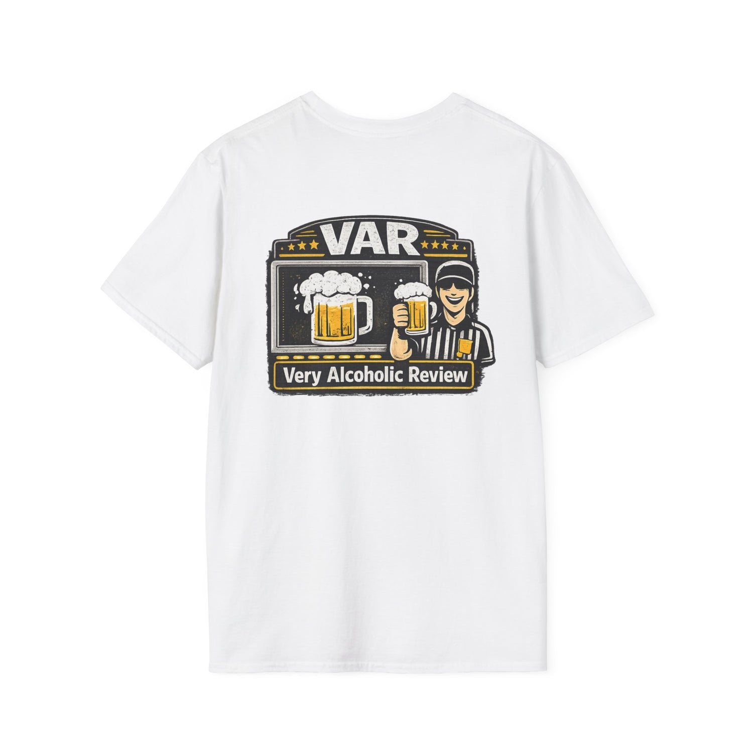 VAR "Very Alcoholic Review" Soccer T-Shirt — Beer Referee Graphic Tee