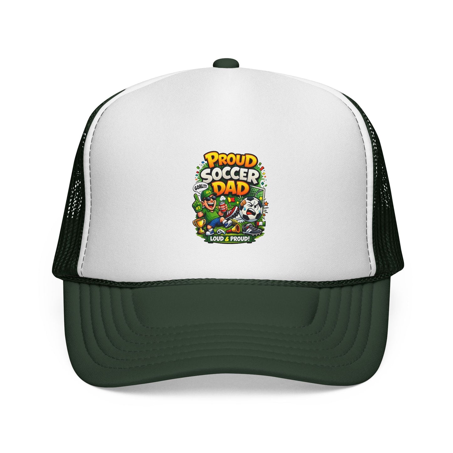 Proud Soccer Dad Trucker Cap — Sporty Mesh Baseball Hat for Game Day