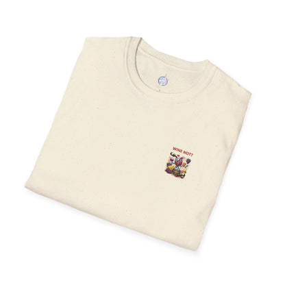 Wine Not? Graphic T-Shirt — Funny Wine Glass &amp; Grapes Tee