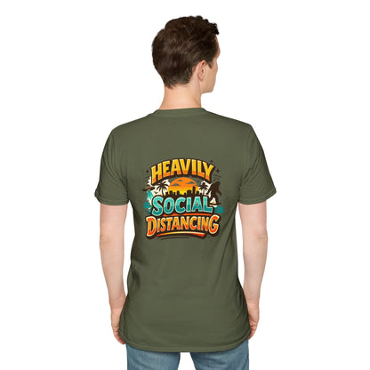 Heavily Socially Distancing Funny T-Shirt
