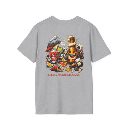 Cheers to Bad Decisions T-Shirt — Funny Party Graphic Tee