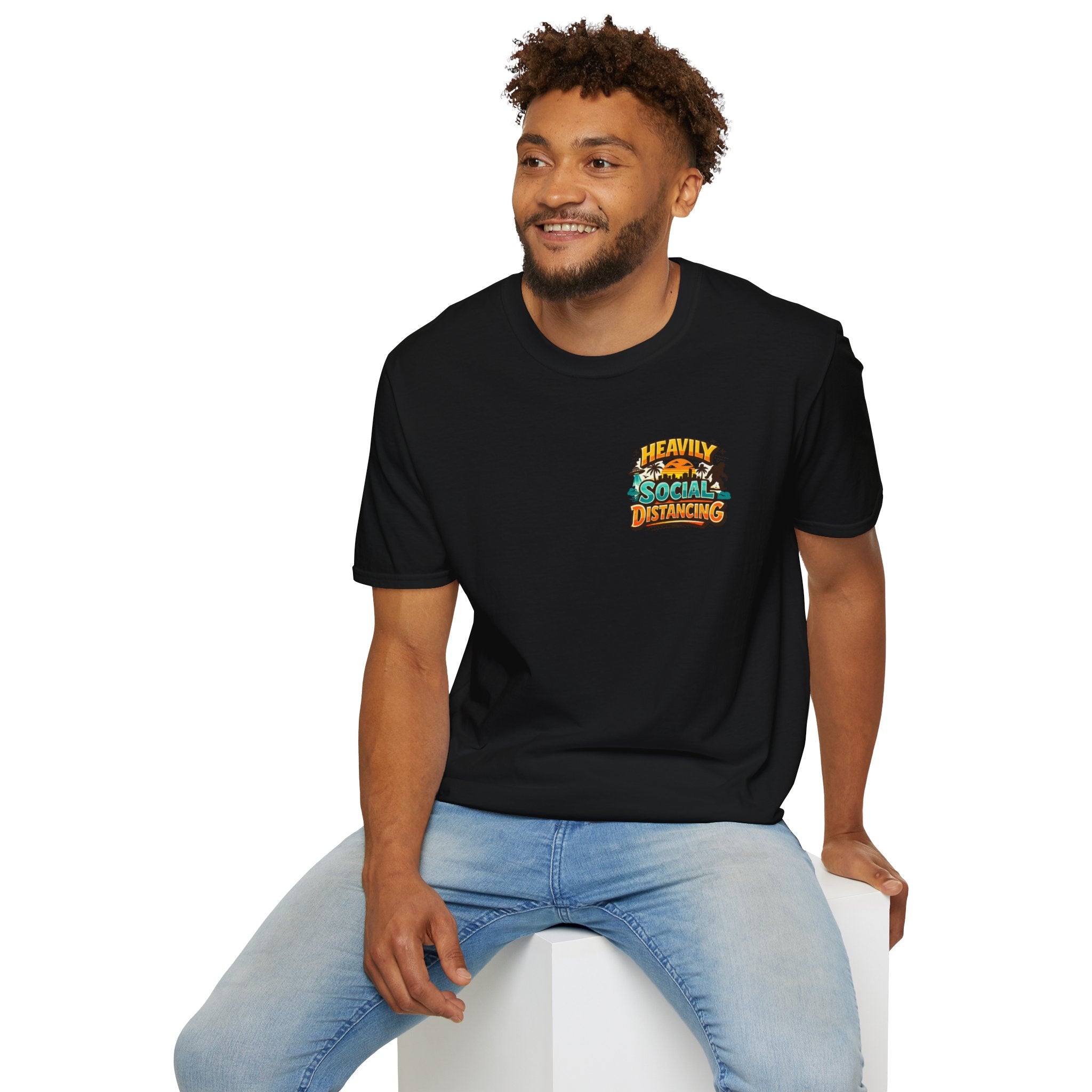 Heavily Socially Distancing Funny T-Shirt