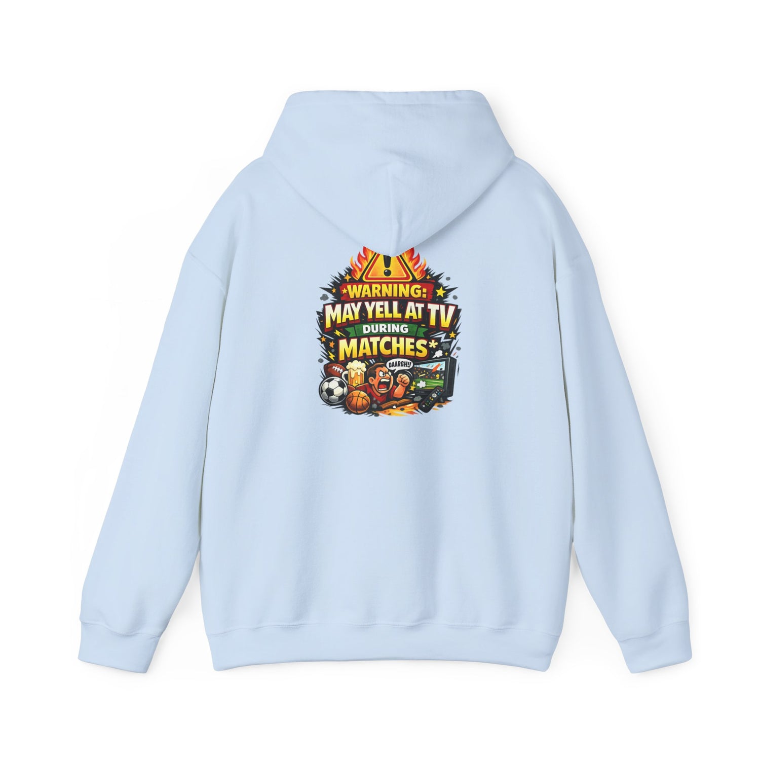 Warning May Yell At TV During Matches Funny Hoodie