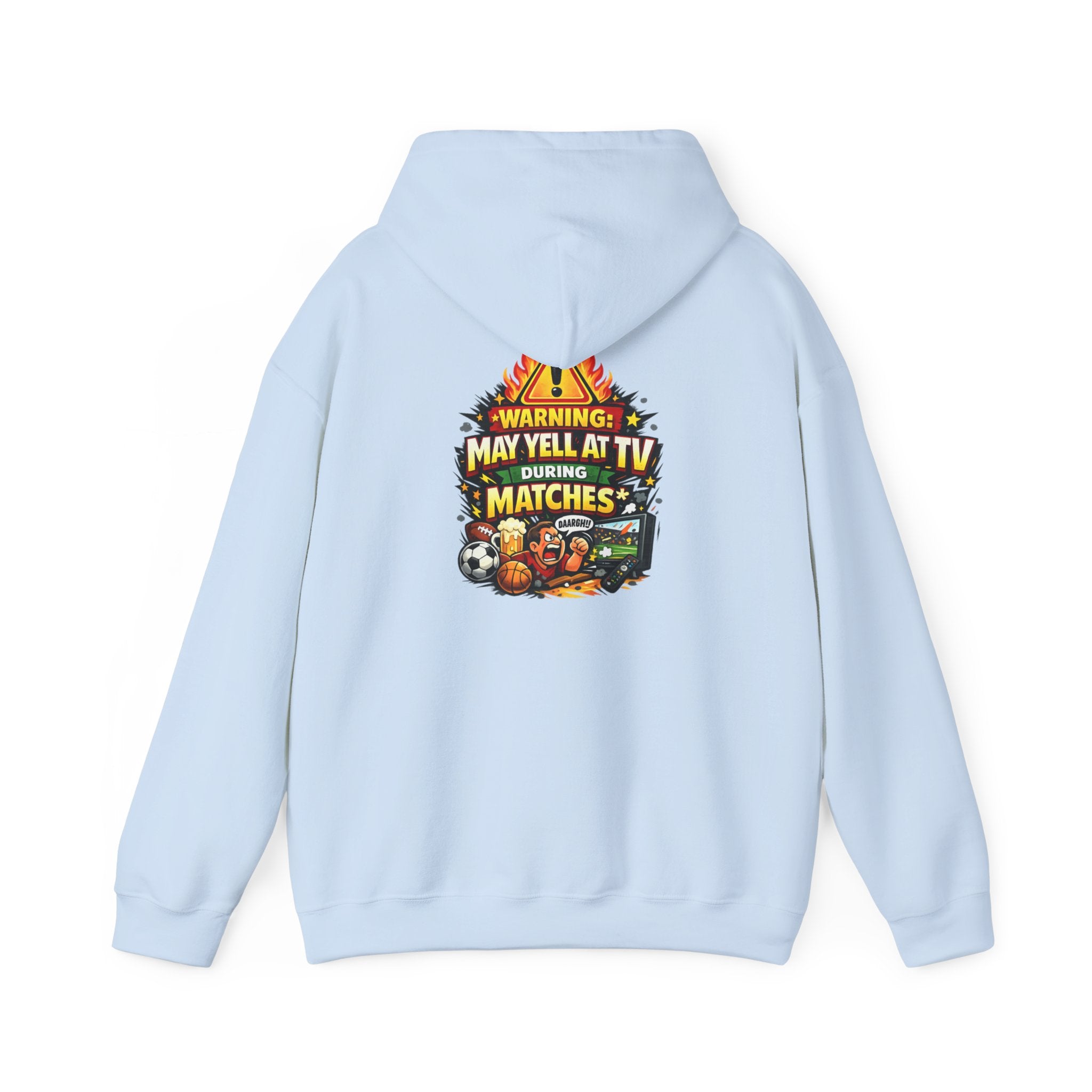 Warning May Yell At TV During Matches Funny Hoodie