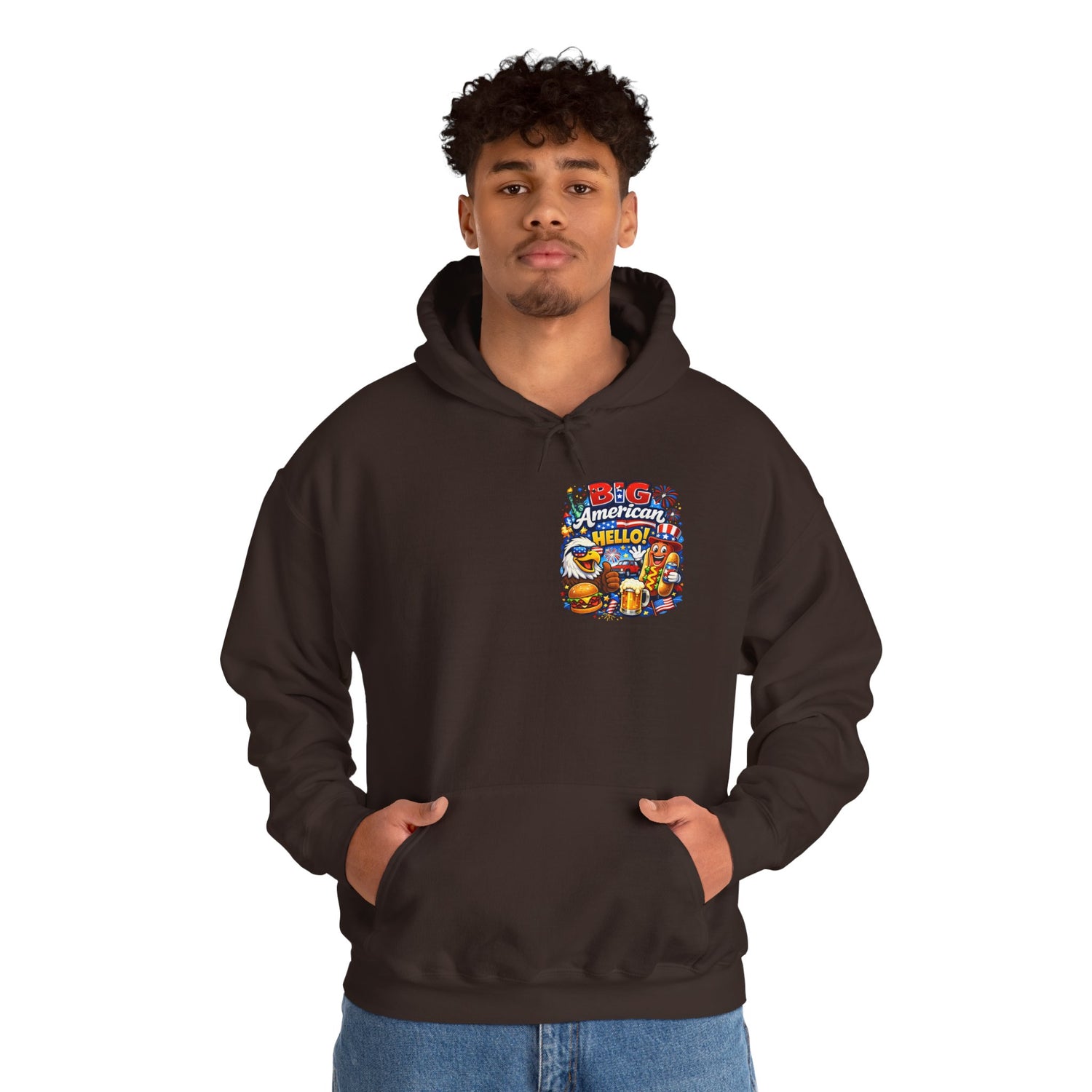 Big American Hello Funny Hoodie