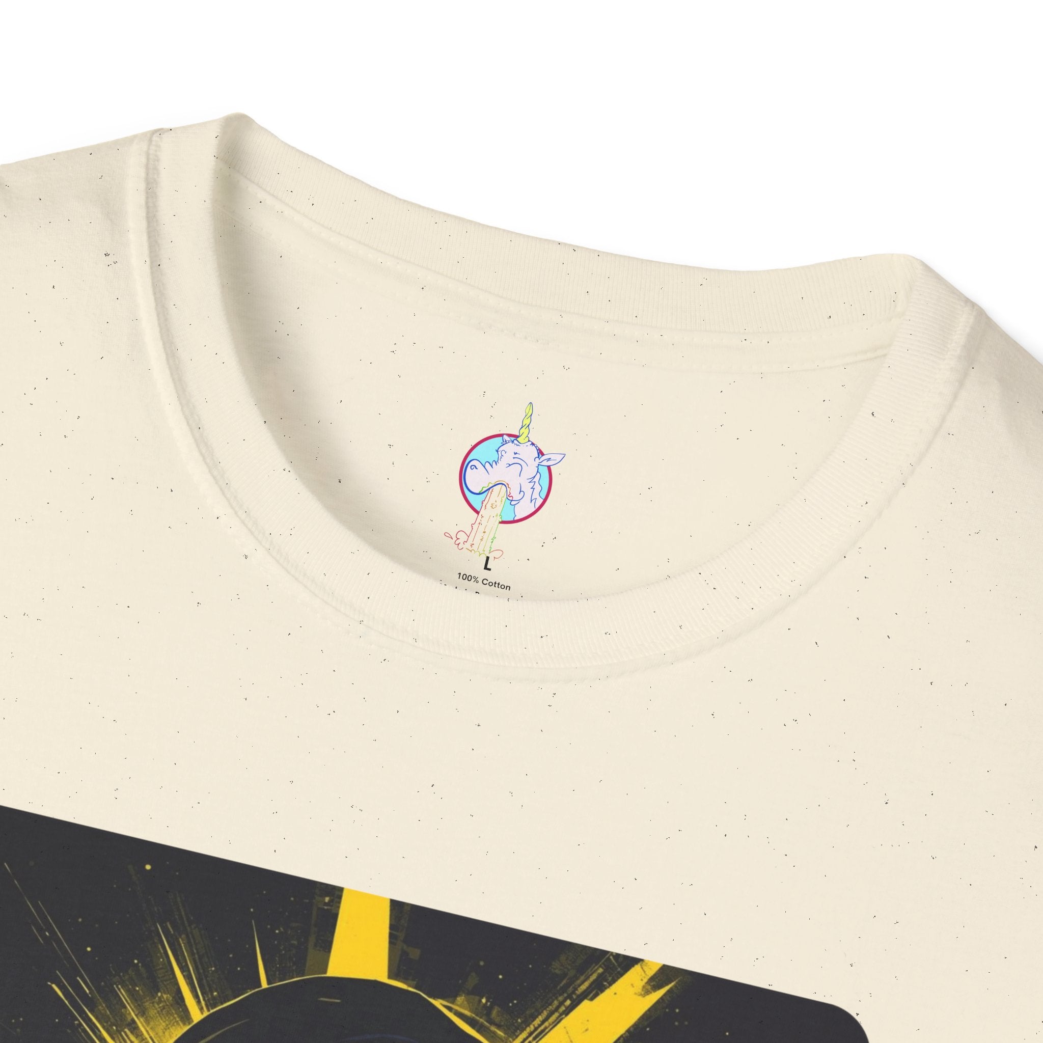 Solar Shades Graphic T-Shirt — Neon Yellow Sun Skull Design