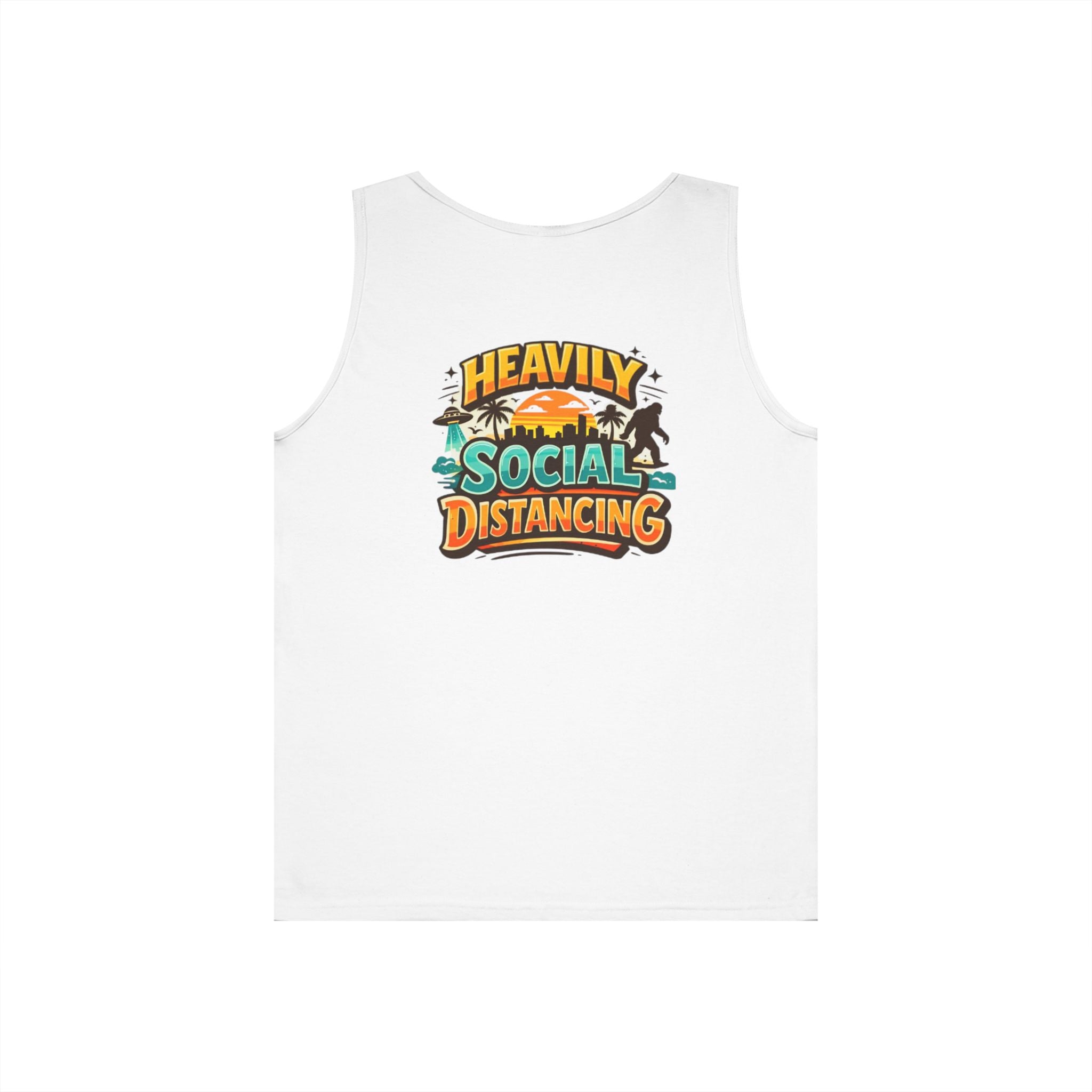 Heavily Socially Distancing Funny Tank Top