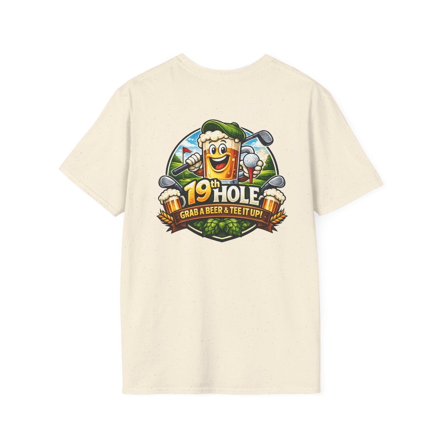 19th Hole Golf T-Shirt — "Grab a Beer &amp; Tee It Up" Vintage Golfing Tee