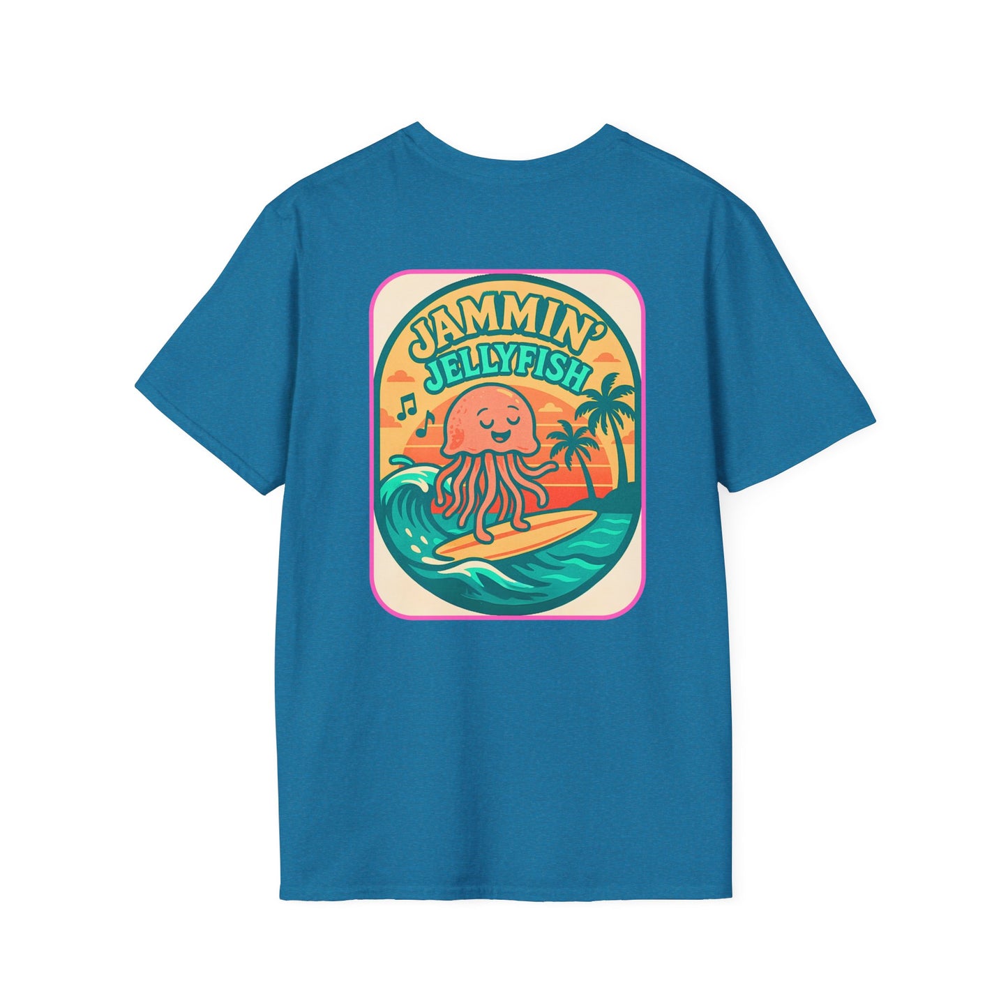 Jammin' Jellyfish Unisex Softstyle T-Shirt - Beach Life Vibes