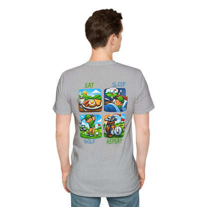 Golf Eat Sleep Repeat T-Shirt — Funny Golfer Graphic Tee