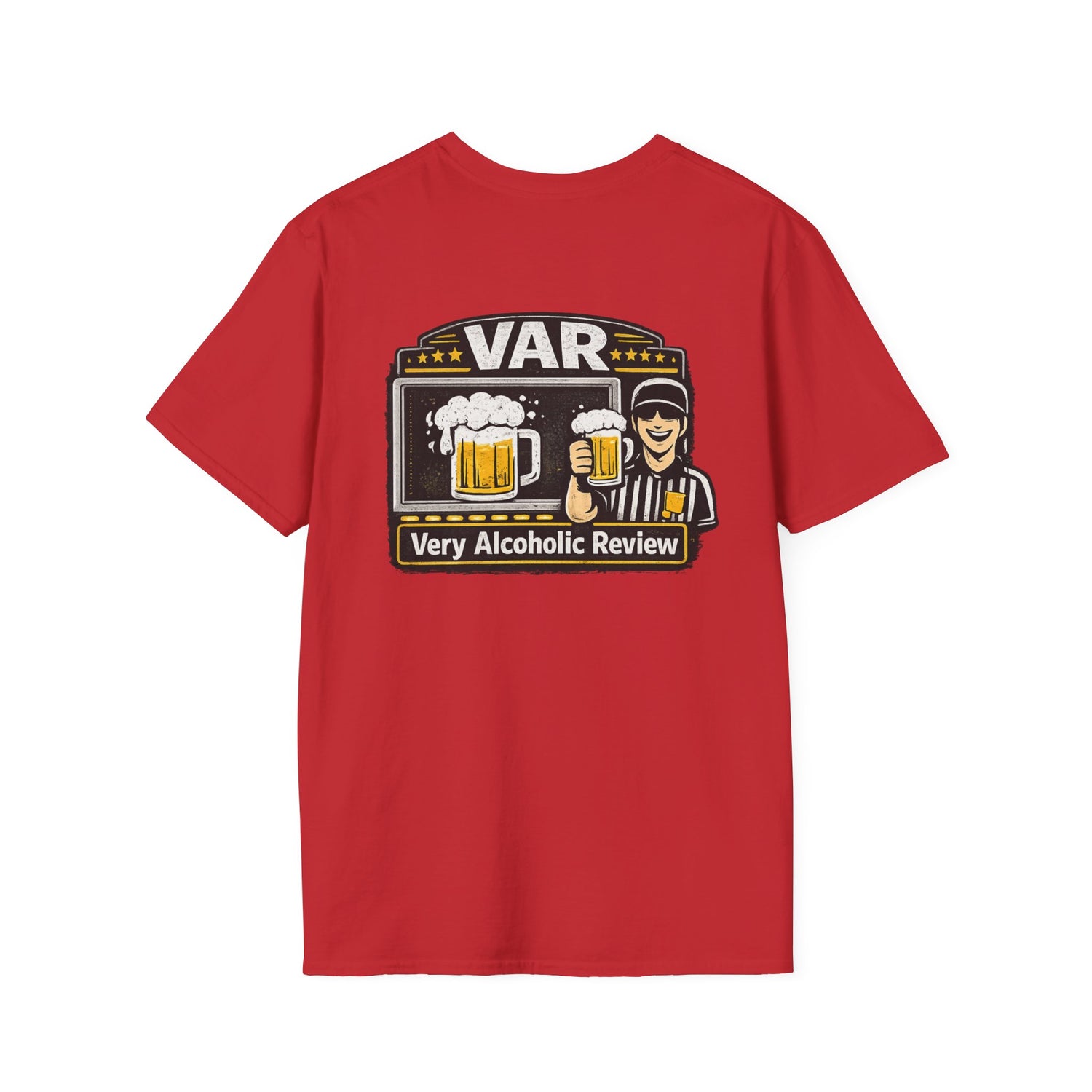 VAR "Very Alcoholic Review" Soccer T-Shirt — Beer Referee Graphic Tee