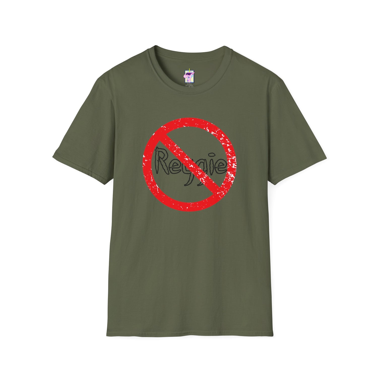 No Reggie Graphic Tee (Red Prohibition Sign)