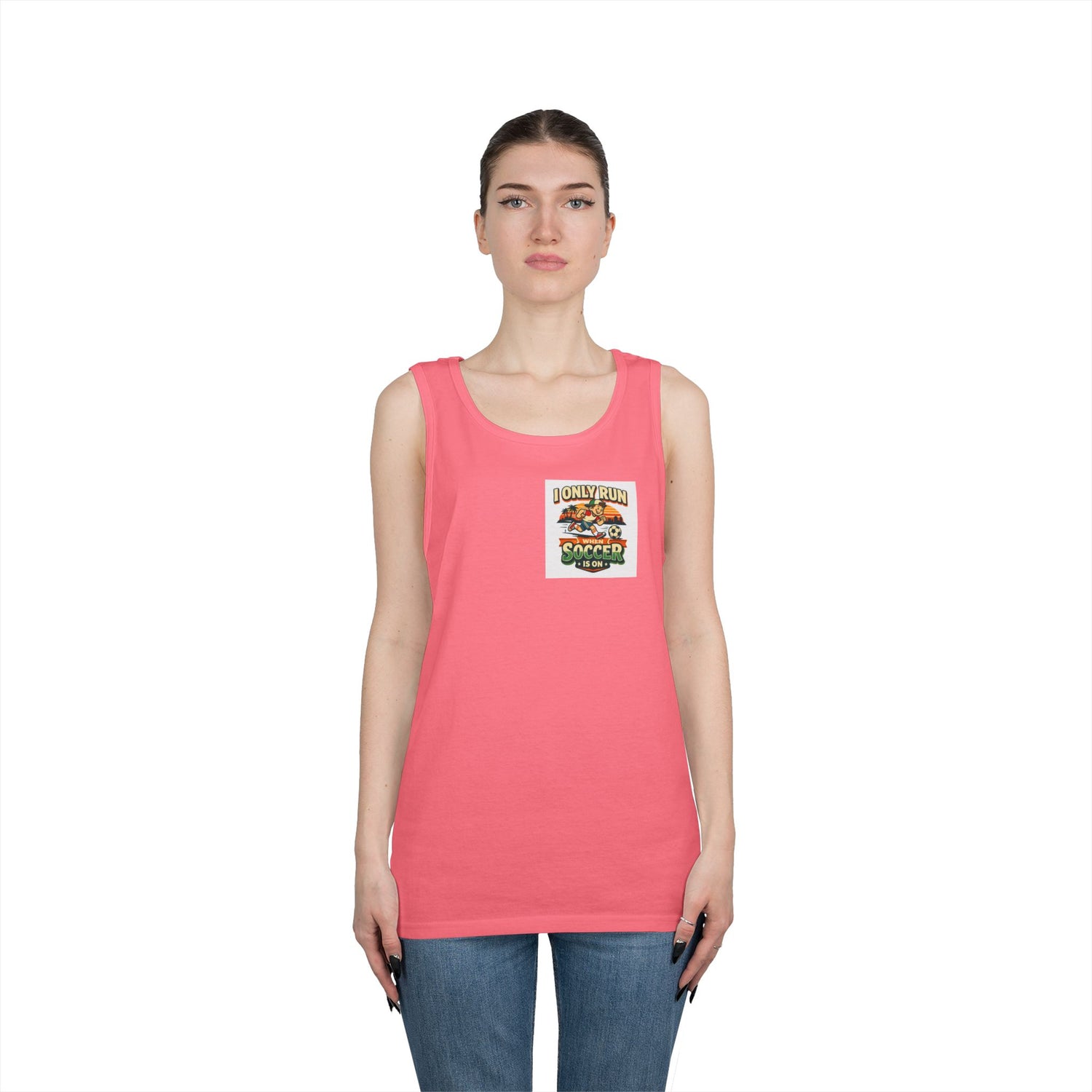 I Only Run When Soccer Is On Funny Tank Top