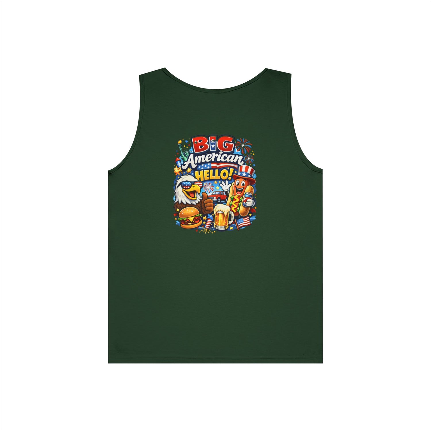Big American Hello Funny Tank Top Patriotic