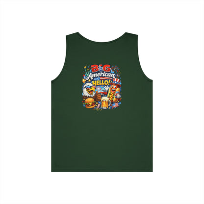 Big American Hello Funny Tank Top Patriotic
